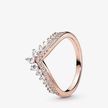 Load image into Gallery viewer, 2020 New Spring Authentic 925 Sterling Silver Ring Sparkling Daisy Flower Crown Rings Women Engagement  Jewelry