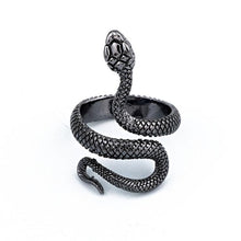 Load image into Gallery viewer, 1 Piece European New Retro Punk Exaggerated Spirit Snake Ring Fashion Personality Stereoscopic Opening Adjustable Ring Jewelry
