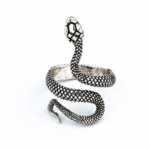 1 Piece European New Retro Punk Exaggerated Spirit Snake Ring Fashion Personality Stereoscopic Opening Adjustable Ring Jewelry