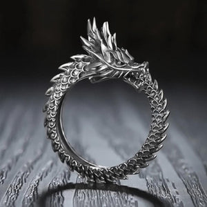 1 Piece European New Retro Punk Exaggerated Spirit Snake Ring Fashion Personality Stereoscopic Opening Adjustable Ring Jewelry