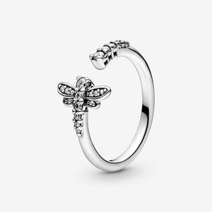 2020 New Spring Authentic 925 Sterling Silver Ring Sparkling Daisy Flower Crown Rings Women Engagement  Jewelry