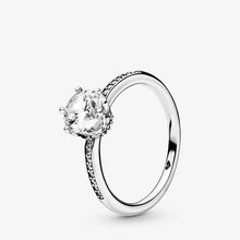 Load image into Gallery viewer, 2020 New Spring Authentic 925 Sterling Silver Ring Sparkling Daisy Flower Crown Rings Women Engagement  Jewelry
