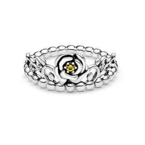 2020 New Spring Authentic 925 Sterling Silver Ring Sparkling Daisy Flower Crown Rings Women Engagement  Jewelry