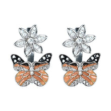 Load image into Gallery viewer, zhen rong AliExpress Hot Selling New Style Enamel Epoxy Butterfly Ring Eastern Europe Luxury Full of Crystals Zircon Earring
