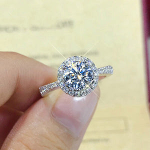 zhen rong Wish New Style Model Mozambique Diamond Ring Women Online Celebrity Live INS Group Inlaid Zircon Adjustable Rings